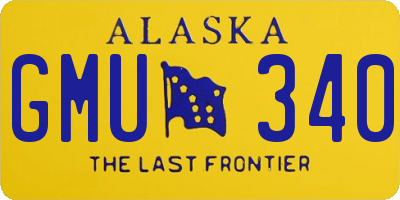 AK license plate GMU340