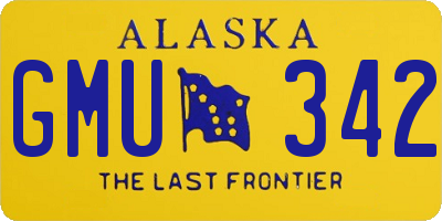 AK license plate GMU342