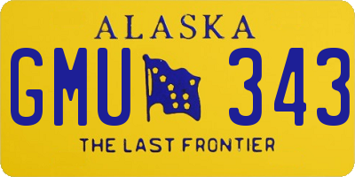 AK license plate GMU343