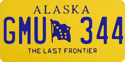 AK license plate GMU344