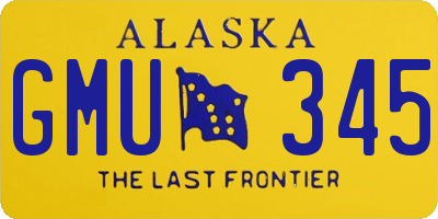 AK license plate GMU345