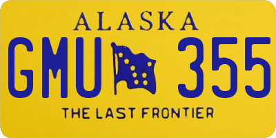 AK license plate GMU355
