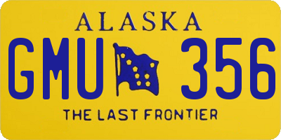 AK license plate GMU356