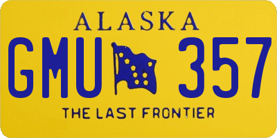 AK license plate GMU357