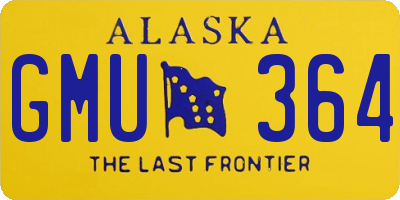 AK license plate GMU364