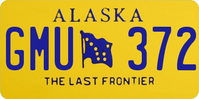 AK license plate GMU372