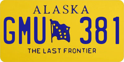 AK license plate GMU381