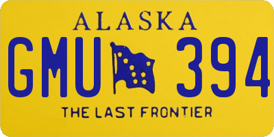 AK license plate GMU394