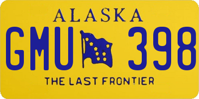 AK license plate GMU398