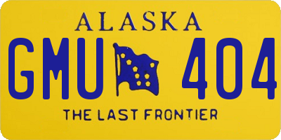 AK license plate GMU404