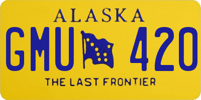 AK license plate GMU420