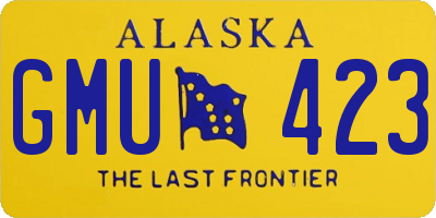 AK license plate GMU423