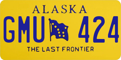 AK license plate GMU424