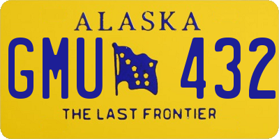 AK license plate GMU432