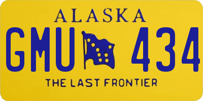 AK license plate GMU434