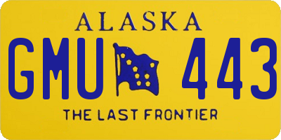 AK license plate GMU443