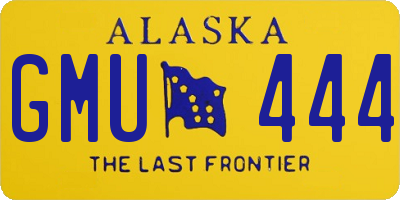 AK license plate GMU444