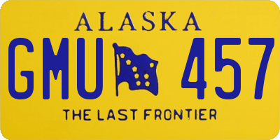 AK license plate GMU457