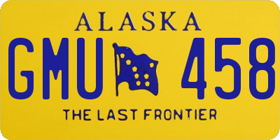 AK license plate GMU458
