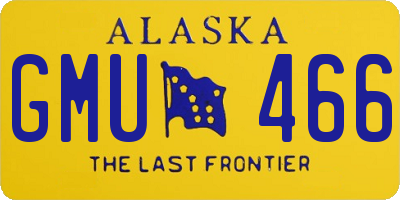 AK license plate GMU466