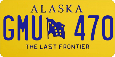AK license plate GMU470
