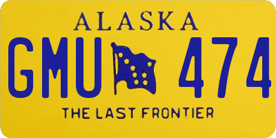 AK license plate GMU474