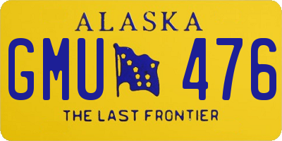 AK license plate GMU476
