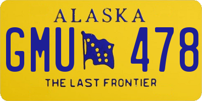 AK license plate GMU478