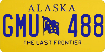 AK license plate GMU488