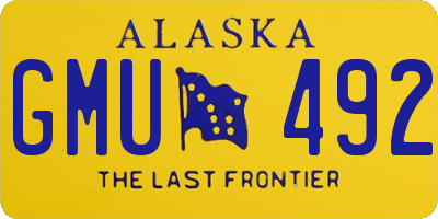 AK license plate GMU492