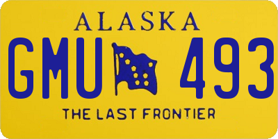 AK license plate GMU493