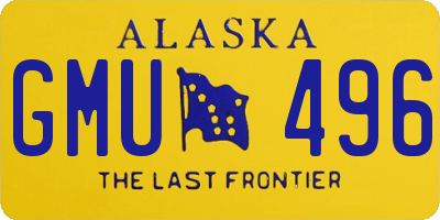 AK license plate GMU496