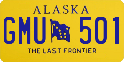 AK license plate GMU501