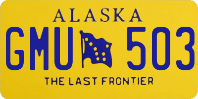 AK license plate GMU503