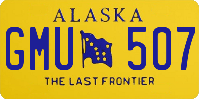 AK license plate GMU507