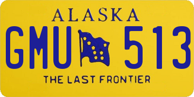 AK license plate GMU513