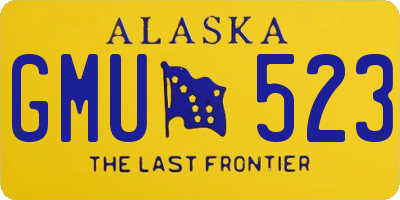 AK license plate GMU523