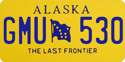 AK license plate GMU530