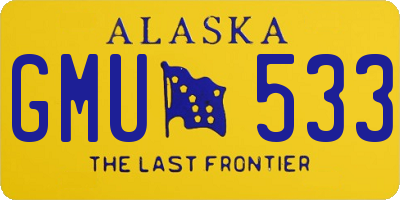 AK license plate GMU533