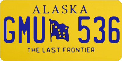 AK license plate GMU536