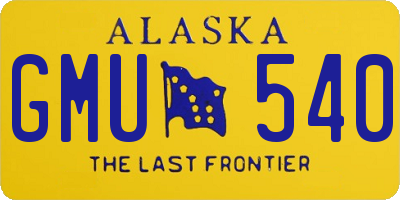 AK license plate GMU540