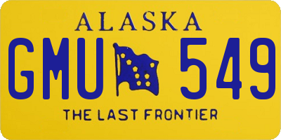 AK license plate GMU549