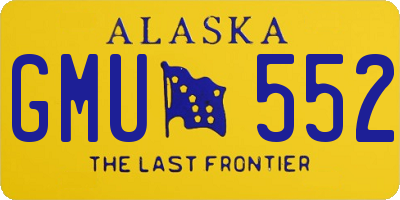 AK license plate GMU552