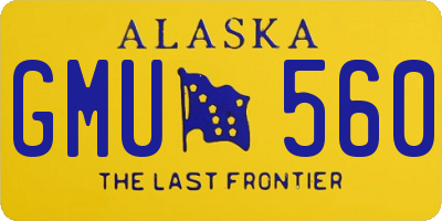 AK license plate GMU560