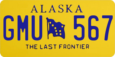 AK license plate GMU567