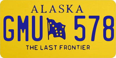 AK license plate GMU578