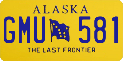 AK license plate GMU581