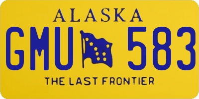 AK license plate GMU583