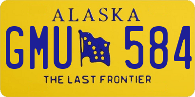 AK license plate GMU584