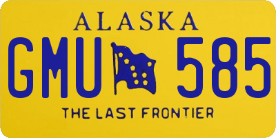 AK license plate GMU585